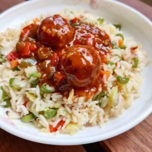 Veg Fried Rice + Manchurian